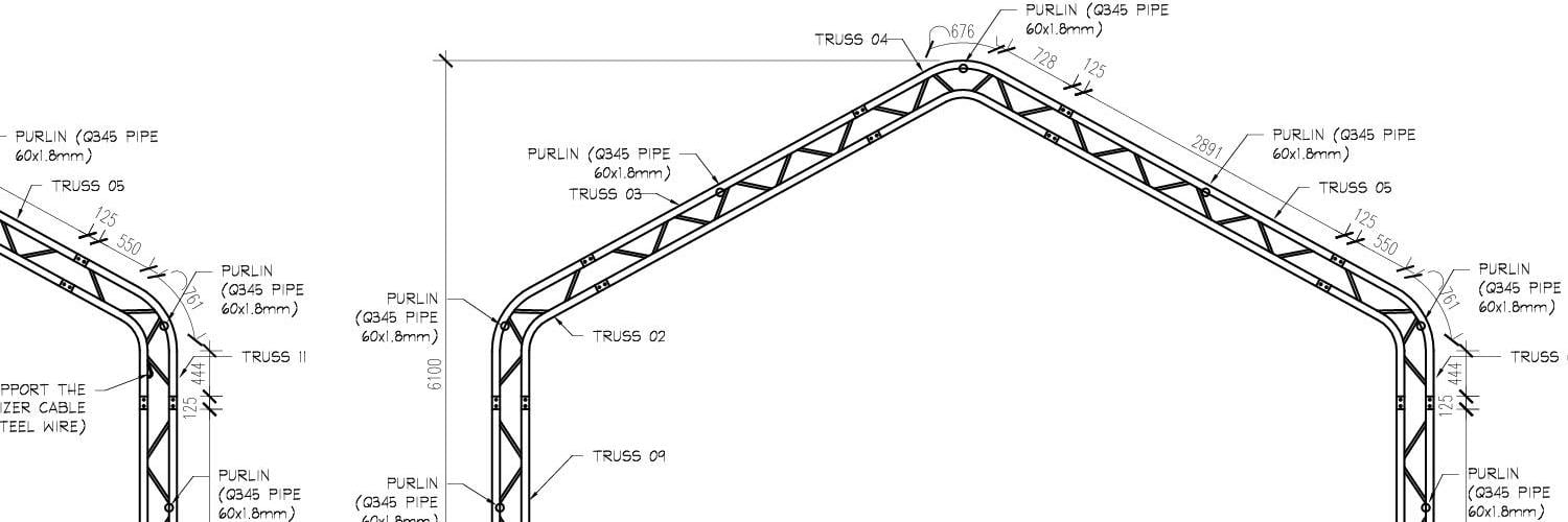 Steel/Fabric Structure Shop Drawings